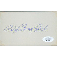 Buzz Boyle Braves Dodgers Signed 3x5 Index Card JSA Authenticated Buzz Boyle Braves Dodgers Signed 3x5 Index Card JSA Authenticated