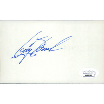Greg Brock Los Angeles Dodgers Signed 3x5 Index Card JSA Authenticated