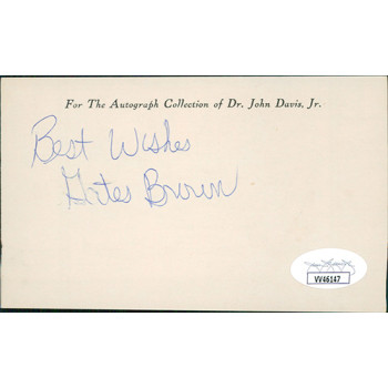 Gates Brown Detroit Tigers Cardinals Signed 3x5 Index Card JSA Authenticated Gates Brown Detroit Tigers Cardinals Signed 3x5 Index Card JSA Authenticated
