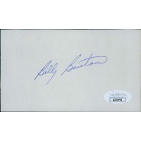 Bill Bruton Milwaukee Braves Signed 3x5 Index Card JSA Authenticated