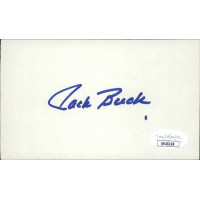 Jack Buck St. Louis Cardinals Signed 3x5 Index Card JSA Authenticated Jack Buck St. Louis Cardinals Signed 3x5 Index Card JSA Authenticated