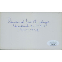 Garland Buckeye Cleveland Indians Signed 3x5 Index Card JSA Authenticated Garland Buckeye Cleveland Indians Signed 3x5 Index Card JSA Authenticated