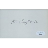 Al Campanis Baseball Executive Signed 3x5 Index Card JSA Authenticated