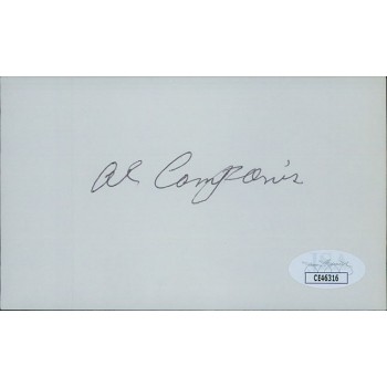 Al Campanis Baseball Executive Signed 3x5 Index Card JSA Authenticated