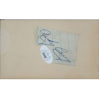 Andy Carey New York Yankees Signed Cut Pasted onto 3x5 Index Card JSA Authentic