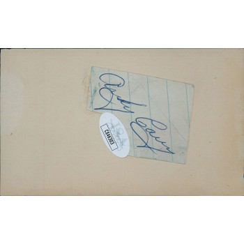 Andy Carey New York Yankees Signed Cut Pasted onto 3x5 Index Card JSA Authentic