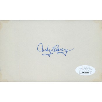 Andy Carey New York Yankees Signed 3x5 Index Card JSA Authenticated Andy Carey New York Yankees Signed 3x5 Index Card JSA Authenticated
