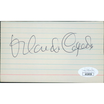 Orlando Cepeda San Francisco Giants Signed 3x5 Index Card JSA Authenticated Orlando Cepeda San Francisco Giants Signed 3x5 Index Card JSA Authenticated