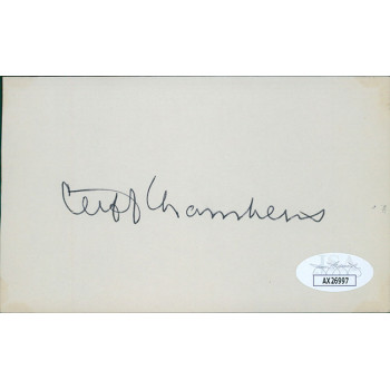 Cliff Chambers Pittsburgh Pirates Signed 3x5 Index Card JSA Authenticated