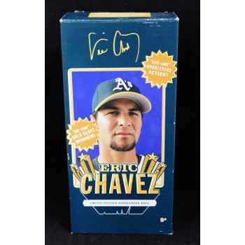 Eric Chavez Oakland Athletics Signed 2007 SGA Bobblehead JSA Authenticated
