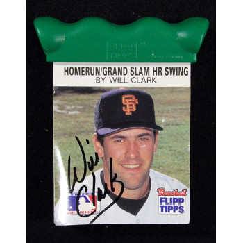 Will Clark San Francisco Giants Signed Flipp Tipps Flip Book JSA Authenticated