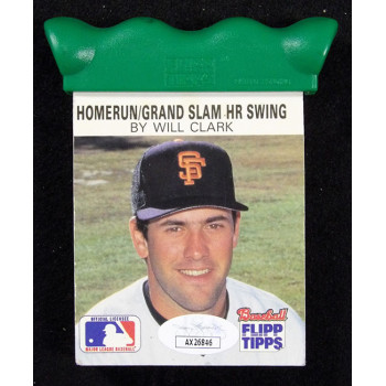 Will Clark San Francisco Giants Signed Flipp Tipps Flip Book JSA Authenticated
