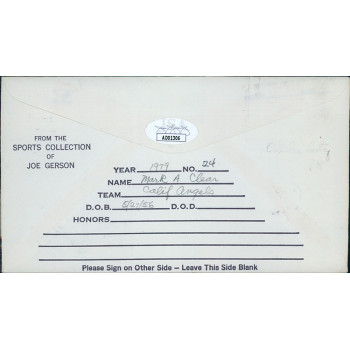 Mark Clear California Angels Signed First Day Issue Cachet JSA Authenticated