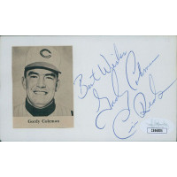 Gordy Coleman Cincinnati Reds Signed 3x5 Index Card JSA Authenticated Gordy Coleman Cincinnati Reds Signed 3x5 Index Card JSA Authenticated