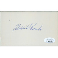 Merrill Merl Combs Boston Red Sox Signed 3x5 Index Card JSA Authenticated