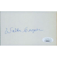 Walker Cooper St. Louis Cardinals Signed 3x5 Index Card JSA Authenticated Walker Cooper St. Louis Cardinals Signed 3x5 Index Card JSA Authenticated