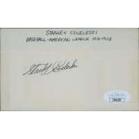 Stan Coveleski Cleveland Indians Signed 3x5 Index Card JSA Authenticated Stan Coveleski Cleveland Indians Signed 3x5 Index Card JSA Authenticated