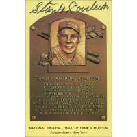 Stan Coveleski Signed Hall of Fame Cooperstown Plaque Postcard JSA Authenticated Stan Coveleski Signed Hall of Fame Cooperstown Plaque Postcard JSA Authenticated
