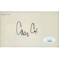 Casey Cox Texas Rangers Signed 3x5 Index Card JSA Authenticated Casey Cox Texas Rangers Signed 3x5 Index Card JSA Authenticated