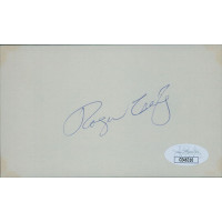 Roger Craig Brooklyn Dodgers Signed 3x5 Index Card JSA Authenticated
