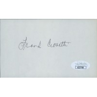 Frank Crosetti New York Yankees Signed 3x5 Index Card JSA Authenticated