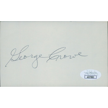 George Crowe Negro League Player Signed 3x5 Index Card JSA Authenticated