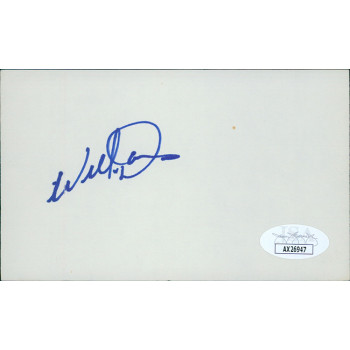 Willie Davis Los Angeles Dodgers Signed 3x5 Index Card JSA Authenticated