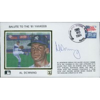 Al Downing New York Signed Salute To The '61 Yankees Cachet JSA Authenticated