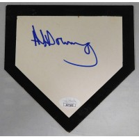Al Downing Los Angeles Dodgers Signed 6x6 Paper Home Plate JSA Authenticated