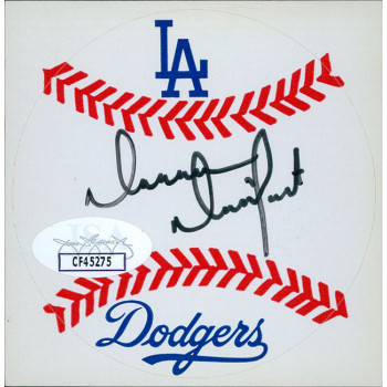 Darren Dreifort Los Angeles Dodgers Signed 3 inch Baseball Sticker JSA Authentic