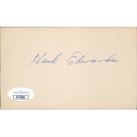 Hank Edwards Cleveland Indians Signed 3x5 Index Card JSA Authenticated Hank Edwards Cleveland Indians Signed 3x5 Index Card JSA Authenticated