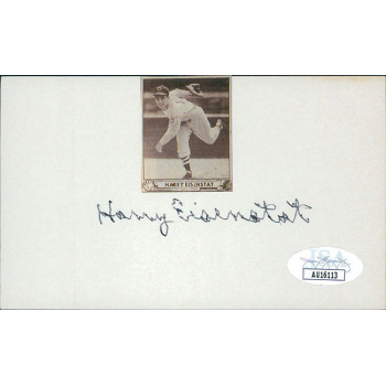 Harry Eisenstat Cleveland Indians Signed 3x5 Index Card JSA Authenticated Harry Eisenstat Cleveland Indians Signed 3x5 Index Card JSA Authenticated