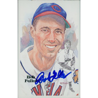 Bob Feller Cleveland Indians Signed Perez Steele HOF Postcard JSA Authenticated Bob Feller Cleveland Indians Signed Perez Steele HOF Postcard JSA Authenticated