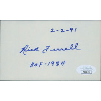 Rick Ferrell Boston Red Sox Signed 3x5 Index Card JSA Authenticated HOF 1984