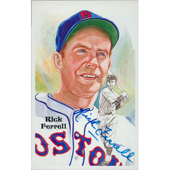 Rick Ferrell Boston Red Sox Signed Perez Steele HOF Postcard JSA Authenticated Rick Ferrell Boston Red Sox Signed Perez Steele HOF Postcard JSA Authenticated