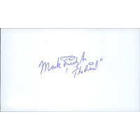 Mark The Bird Fidrych Baseball Player Signed 3x5 Index Card JSA Authenticated
