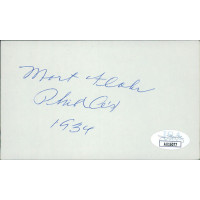 Mort Flohr Philadelphia Athletics Signed 3x5 Index Card JSA Authenticated