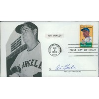 Art Fowler Los Angeles Angels Signed First Day Issue Cachet JSA Authenticated