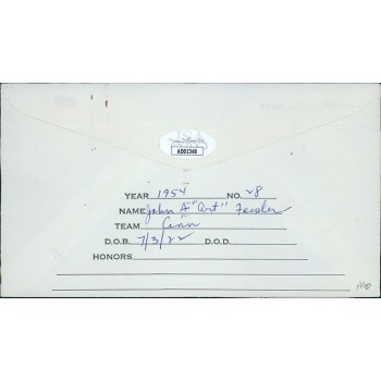 Art Fowler Los Angeles Angels Signed First Day Issue Cachet JSA Authenticated