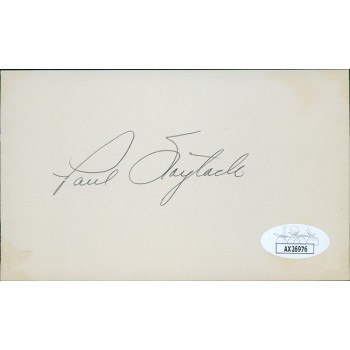 Paul Foytack Detroit Tigers Signed 3x5 Index Card JSA Authenticated