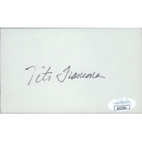Tito Francona Cleveland Indians Signed 3x5 Index Card JSA Authenticated Tito Francona Cleveland Indians Signed 3x5 Index Card JSA Authenticated