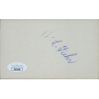 Oscar Fuhr Boston Red Sox Signed 3x5 Index Card JSA Authenticated