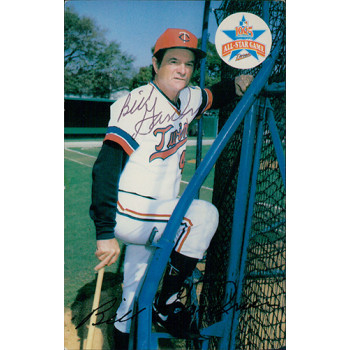 Billy Gardner Minnesota Twins 3.5x5.5 Postcard JSA Authenticated