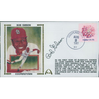 Bob Gibson Cardinals Signed Cooperstown Limited Edition Cachet JSA Authenticated Bob Gibson Cardinals Signed Cooperstown Limited Edition Cachet JSA Authenticated