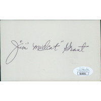 Jim Mudcat Grant Cleveland Indians Signed 3x5 Index Card JSA Authenticated Jim Mudcat Grant Cleveland Indians Signed 3x5 Index Card JSA Authenticated