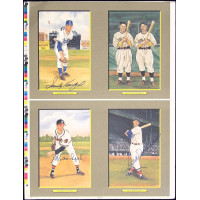 Great Moments Ted Williams Sandy Koufax Spahn Signed Perez Steele Sheet JSA Auth