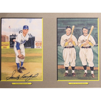 Great Moments Ted Williams Sandy Koufax Spahn Signed Perez Steele Sheet JSA Auth