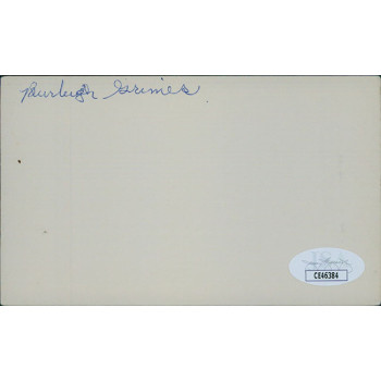 Burleigh Grimes Brooklyn Dodgers Signed 3x5 Index Card JSA Authenticated