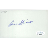 Oscar Grimes New York Yankees Signed 3x5 Index Card JSA Authenticated