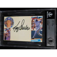 Kelly Gruber Toronto Blue Jays Signed 3x5 Index Card Beckett Authenticated BAS